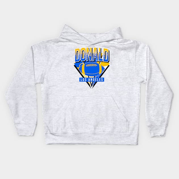 Vintage Los Angeles Football Donald Kids Hoodie by funandgames